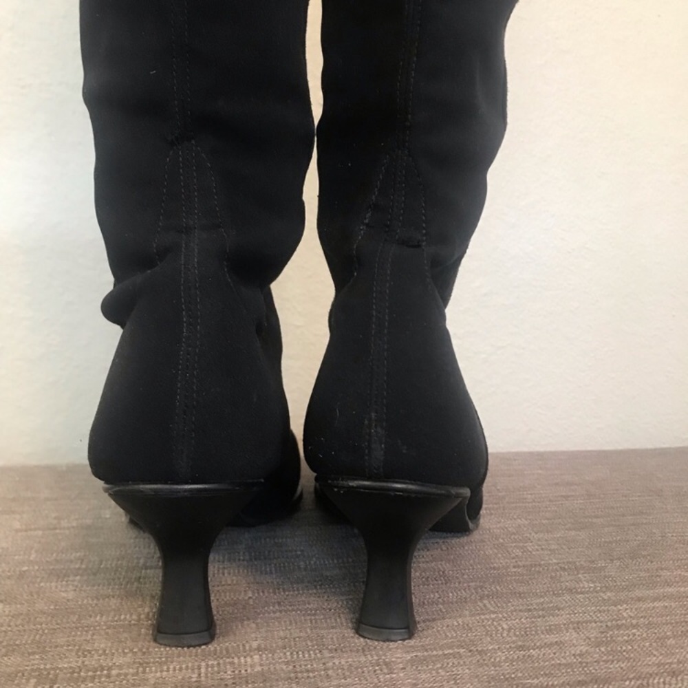 Stuart Weitzman Black Suede OTK Boot- Elastic Back - Picture 8 of 8
